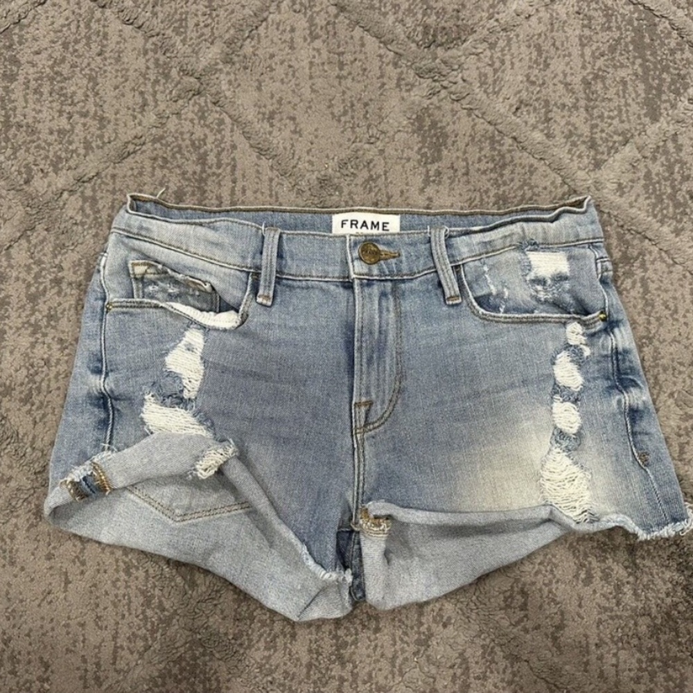 FRAME Denim Le Cutoff in Taffs Size 25 Light Wash